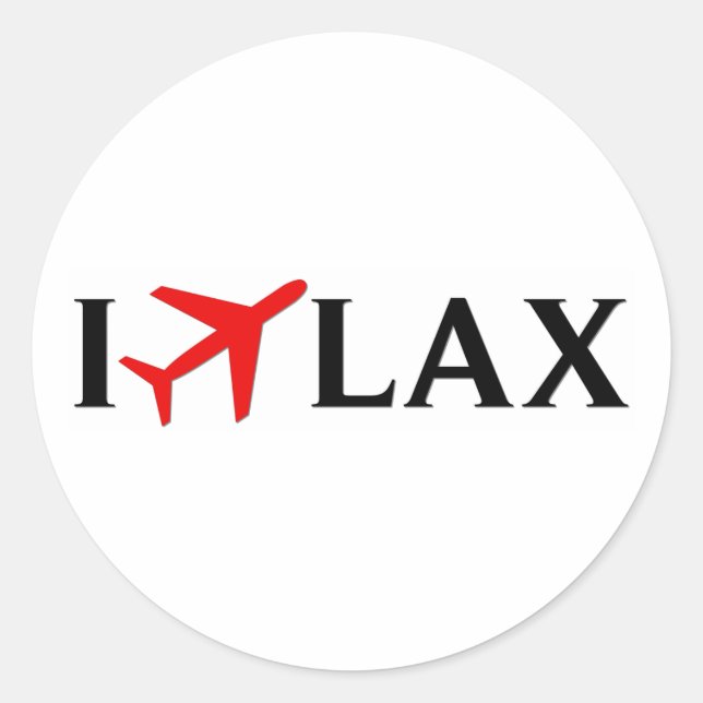 I Fly LAX - Los Angeles International Airport Classic Round Sticker (Front)