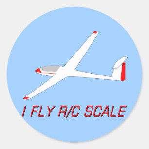 I Fly R/C Scale Classic Round Sticker