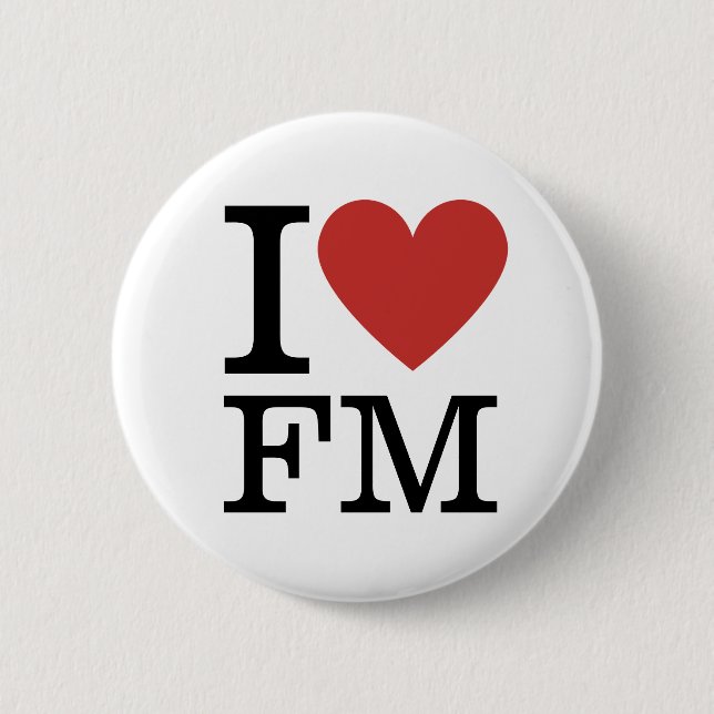 I ❤️ FM Facilities Management Employees CUSTOM Pin (Front)