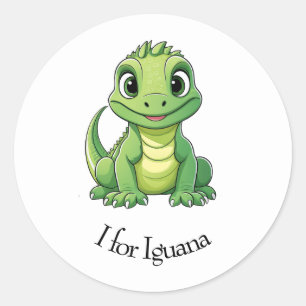 I for Iguana Classic Round Sticker