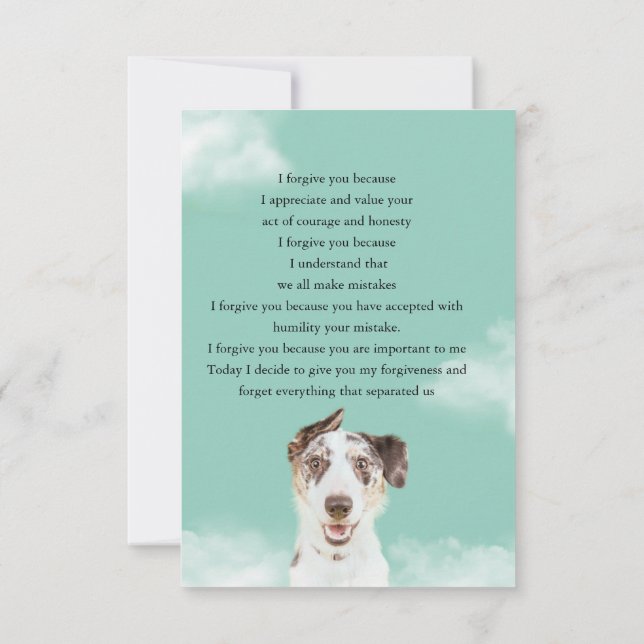 I forgive you, Sky Dog Invitation (Back)