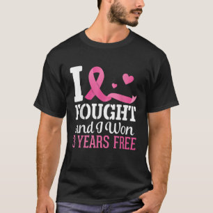 I Fought I Won Breast Cancer 3 Years Free Survivor T-Shirt