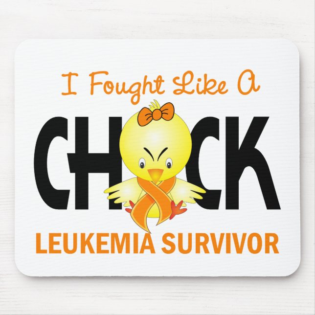 I Fought Like A Chick Leukaemia Survivor Mouse Pad (Front)