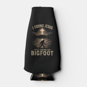 I Found Jesus Still Looking Bigfoot Funny Faith Bottle Cooler