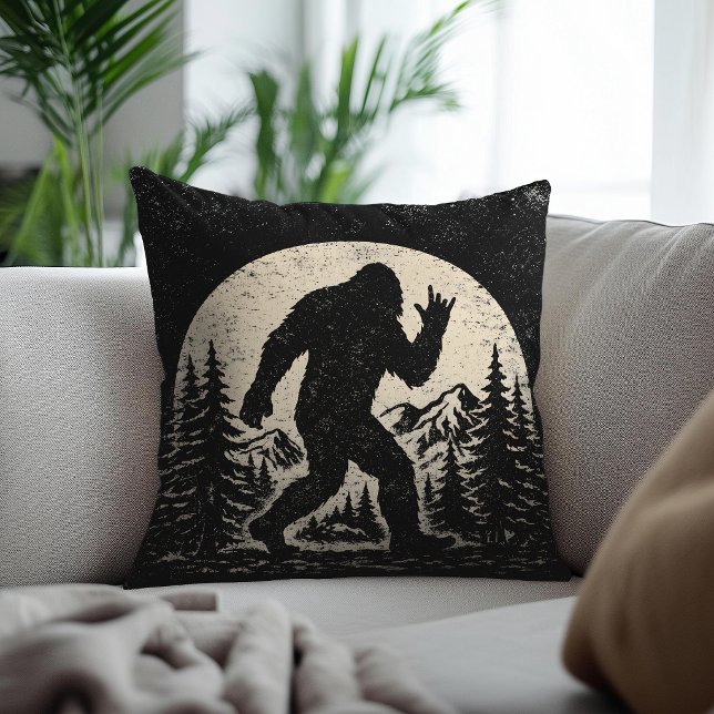I Found Jesus Still Looking for Bigfoot Sasquatch Cushion (Front & back with the same image.)