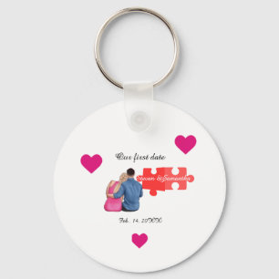 I Found My Missing Piece Couple first valentines Key Ring