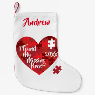 I Found My Missing Piece - Puzzle Heart Small Christmas Stocking