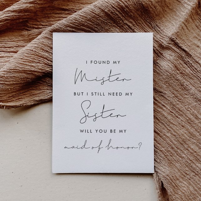 I found my mister Maid of honor proposal card (Creator Uploaded)