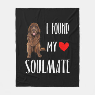 I found my soulmate newfie dog best friend gift fleece blanket