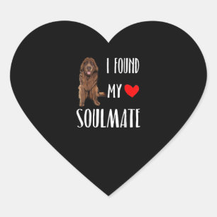 I found my soulmate newfie dog best friend gift heart sticker