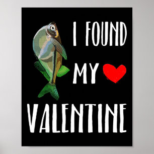 I Found My Valentine Day Hatchetfish Fish Lover  Poster