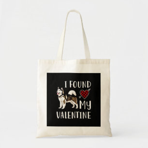 I Found My Valentine Day   Husky Lover Gift Tote Bag