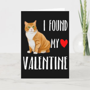 I Found My Valentine Day Manx Cat Lover Gift Card