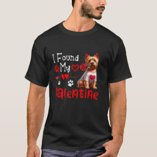 I Found My Valentine Norwich Terrier With Flower C T-Shirt