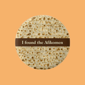 I found the Afikomen matzo Passover   3 Cm Round Badge