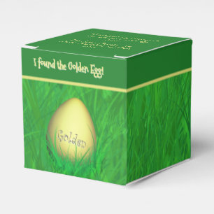 "I Found The Golden Egg" Green Grass Your Message Favour Box