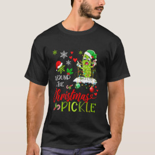 I Found The Pickle Christmas Funny Pickles couple T-Shirt