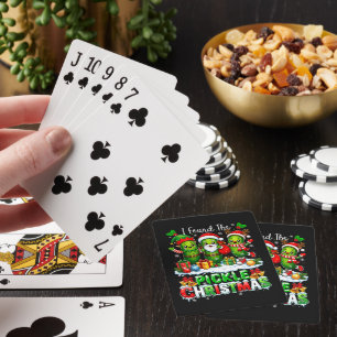 I Found The Pickle Xmas Three Santa Playing Cards