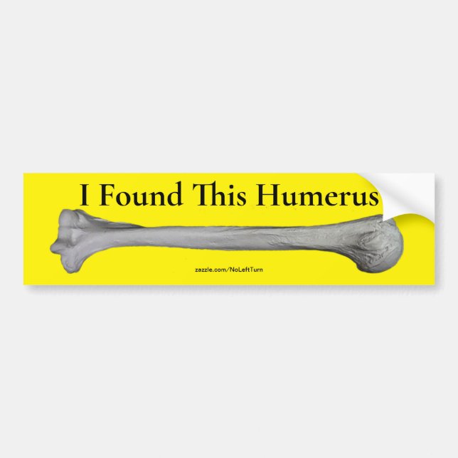 I Found This Humerus Bumper Sticker (Front)