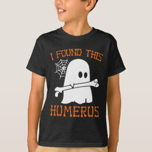 I Found This Humerus Fun Halloween Ghost Skeleton T-Shirt