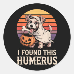 I Found This Humerus Halloween Costume 2 Classic Round Sticker