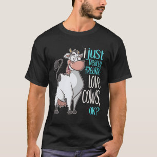 I Freaking Love Cows Funny Cow Gift Shirt For Kids