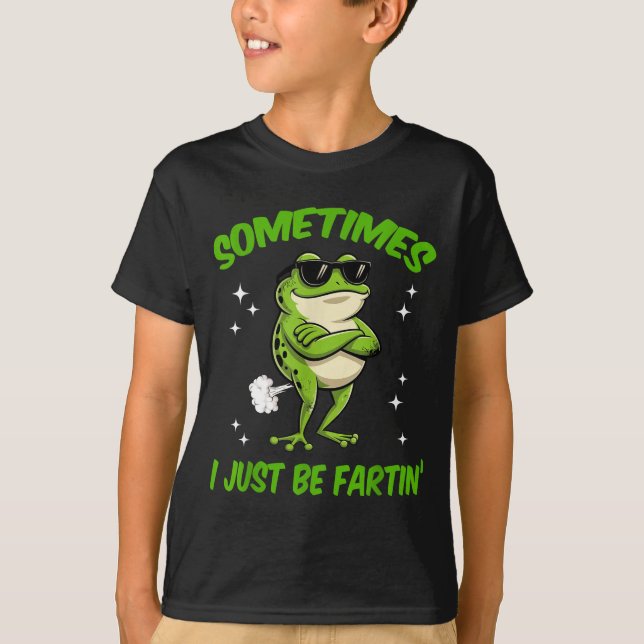 I Frog Sometimes Embarrassing Just Farting Smile T-Shirt (Front)