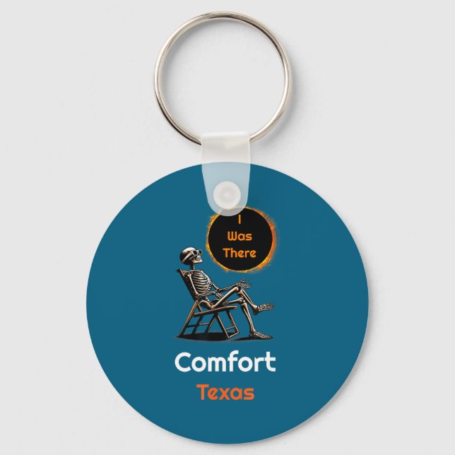 I Funny Solar Eclipse Comfort Texas There Key Ring (Front)