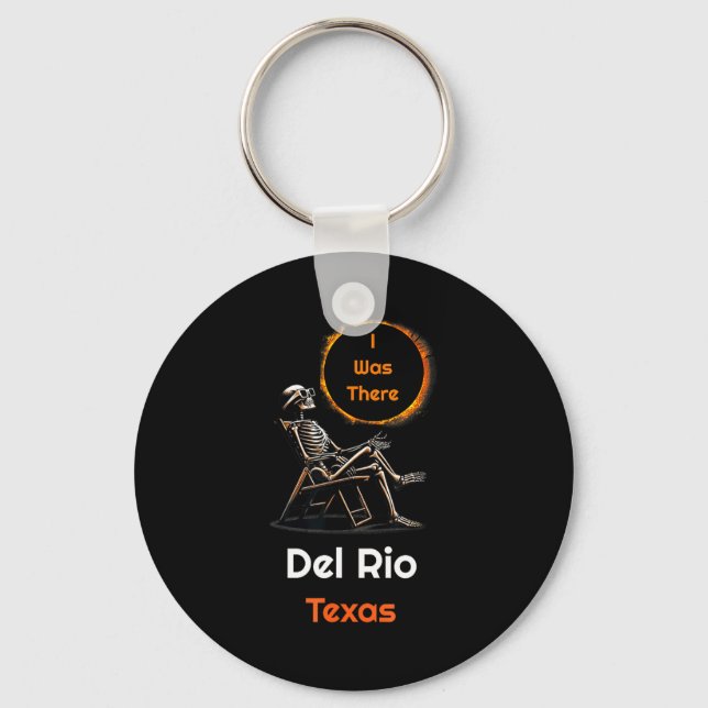 I Funny Solar Eclipse Del Rio Texas Key Ring (Front)