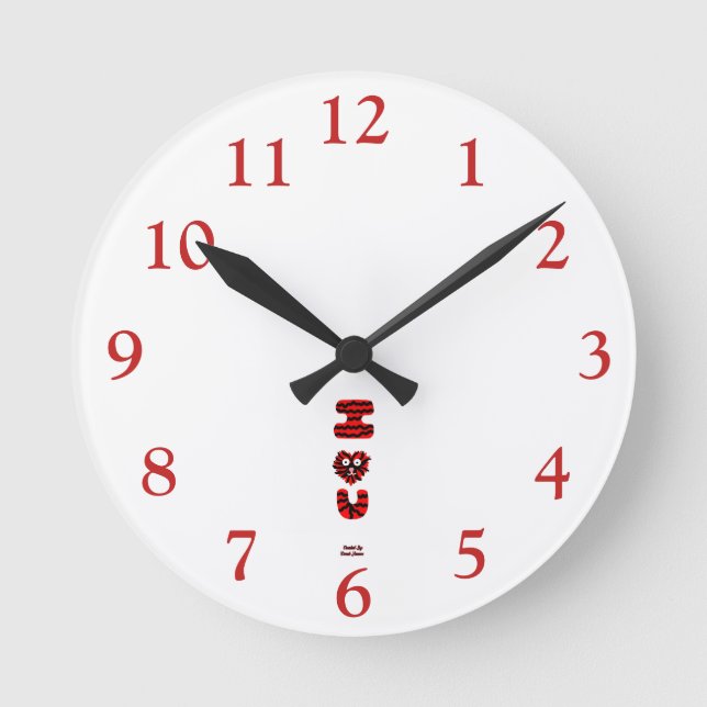 I Fuzzy U Acrylic Wall Clock (Front)