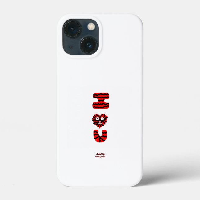 I Fuzzy U Apple iPhone 13 Mini Case (Back)
