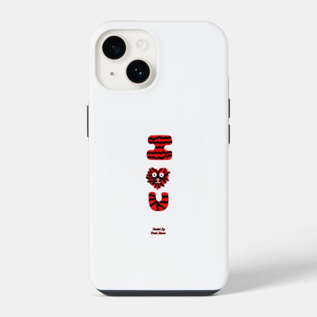 I Fuzzy U Apple iPhone 14 Case (Back)
