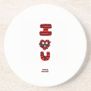 I Fuzzy U Sandstone Coaster