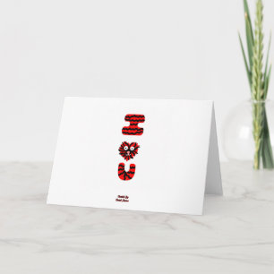 I Fuzzy U Standard Horizontal Greeting Card