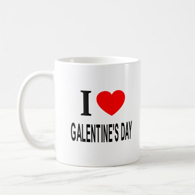I ❤️ GALENTINE'S DAY Personalised COFFEE MUG (Left)