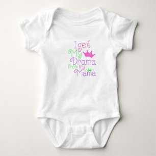 I get my drama from my mama, Crown Baby Bodysuit