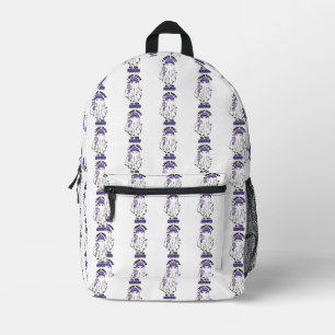 I ghost People all year around Funny Ghost Purple Printed Backpack