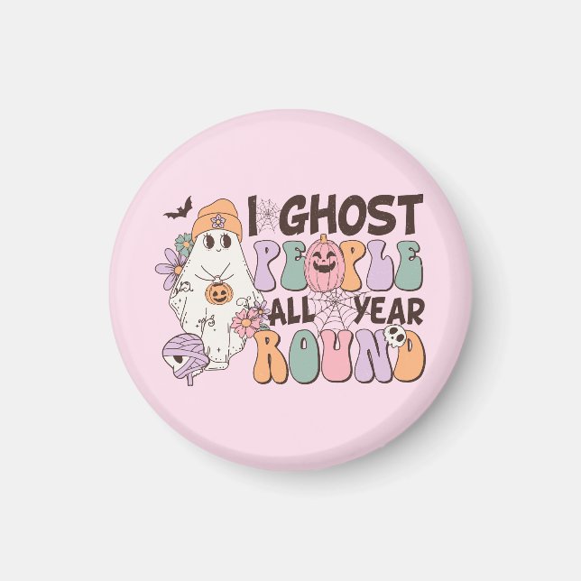 I Ghost People Halloween Magnet (Front)