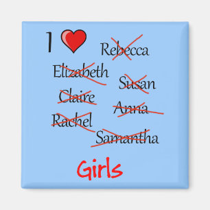 'I ♥ Girls' Magnet