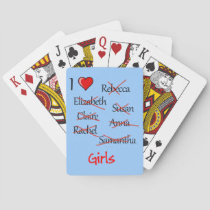 'I ♥ Girls' Playing Cards