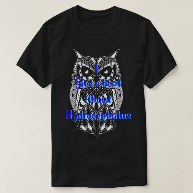 I give a hoot about hydrocephalus awareness T-Shirt (Design Front)