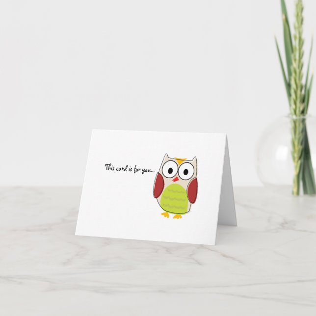 I Give a Hoot! Greeting Card (Front)