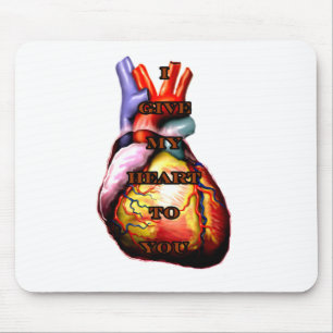 I Give My Heart To You Brown The MUSEUM Zazzle Gif Mouse Pad