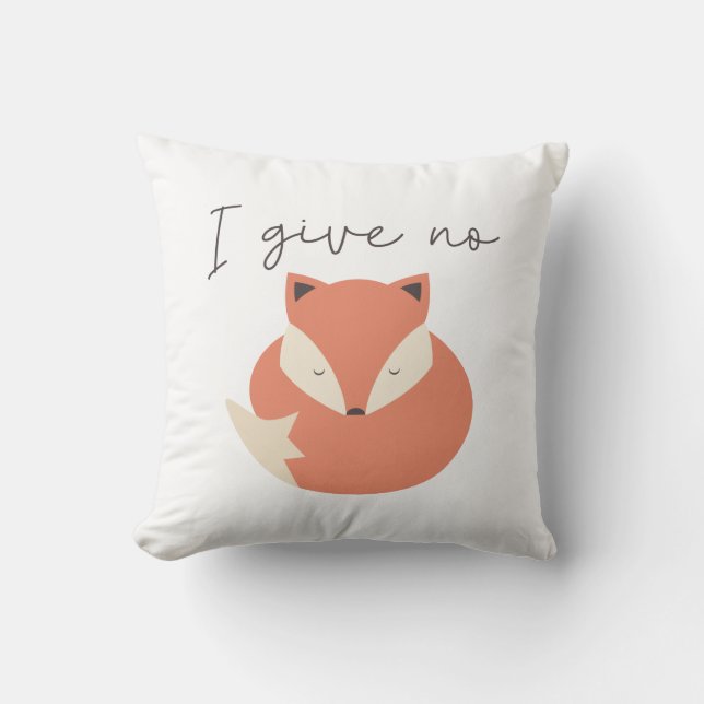I Give No Fox Cushion (Front)