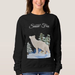 I GIVE SNOW FOX animal pun Sweatshirt