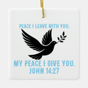 I give you my peace ceramic ornament