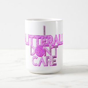 I glitterally don't care personalised coffee mug