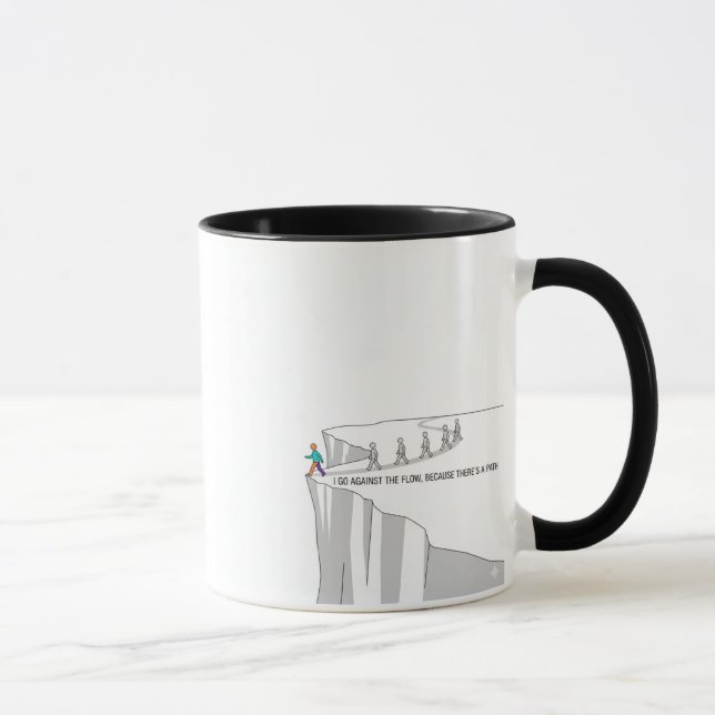 I Go Against the Flow – Inspirational Coffee Mug (Right)
