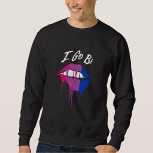 I Go Bi Bisexual LGBTQ Bi Pride LGBT Sayings Panse Sweatshirt