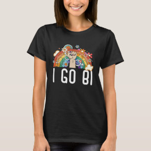 I Go Bi Bisexual Rainbow Pride March Bisexuality L T-Shirt